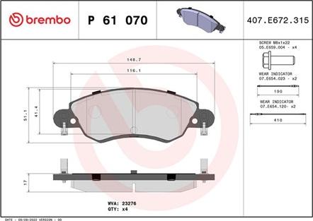 Magneti Marelli 363700461070 - Kit pastiglie freno, Freno a disco autozon.pro