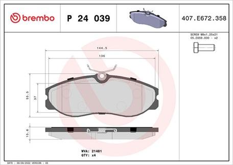 Magneti Marelli 363700424039 - Kit pastiglie freno, Freno a disco autozon.pro