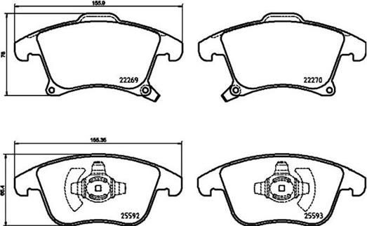 Magneti Marelli 363700424173 - Kit pastiglie freno, Freno a disco autozon.pro