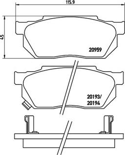 Magneti Marelli 363700428008 - Kit pastiglie freno, Freno a disco autozon.pro