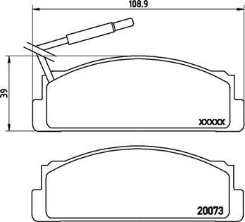 HELLA T6025 - Kit pastiglie freno, Freno a disco autozon.pro