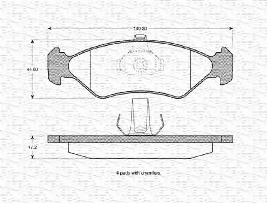 Magneti Marelli 363702160991 - Kit pastiglie freno, Freno a disco autozon.pro