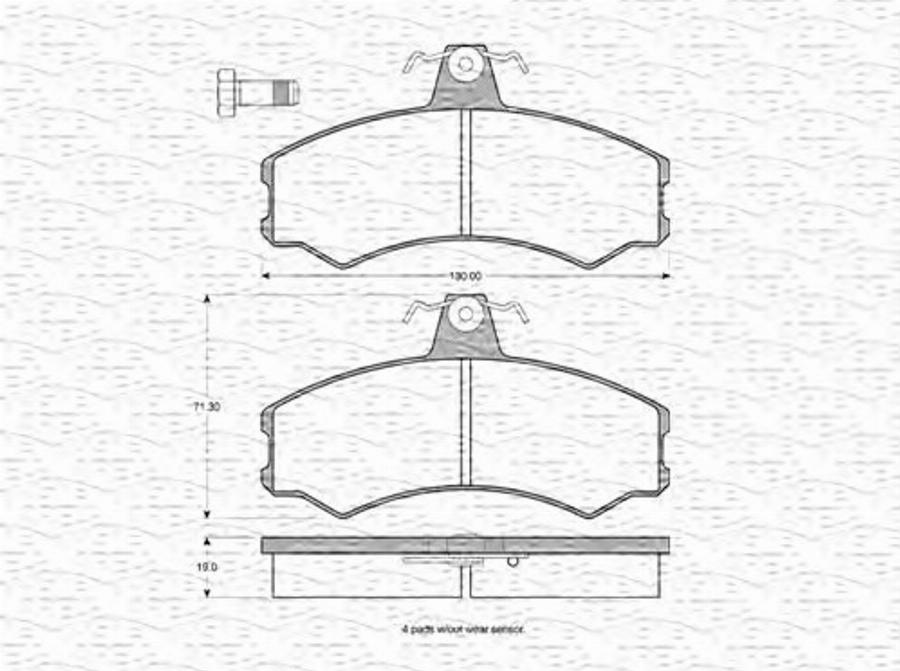 Magneti Marelli 363702160940 - Kit pastiglie freno, Freno a disco autozon.pro