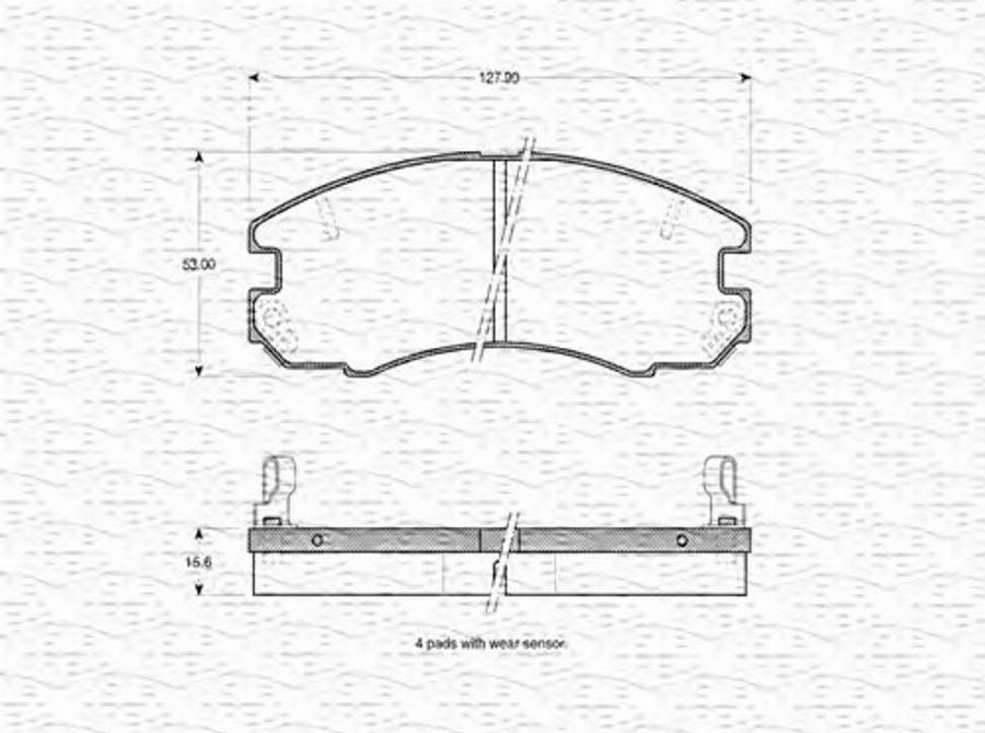 Magneti Marelli 363702160950 - Kit pastiglie freno, Freno a disco autozon.pro