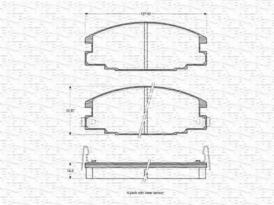 Magneti Marelli 363702160952 - Kit pastiglie freno, Freno a disco autozon.pro