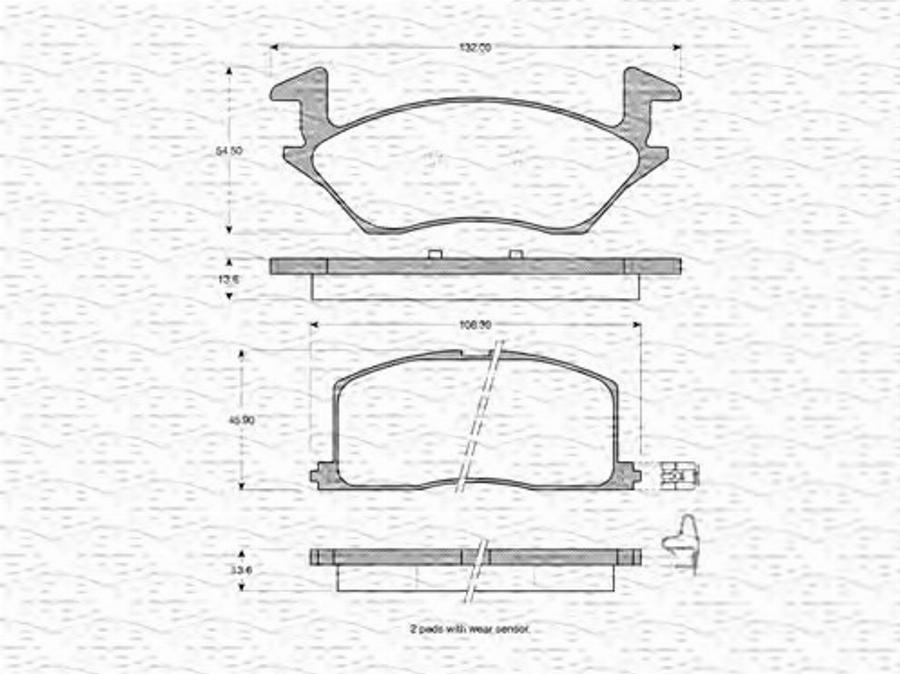 Magneti Marelli 363702160960 - Kit pastiglie freno, Freno a disco autozon.pro