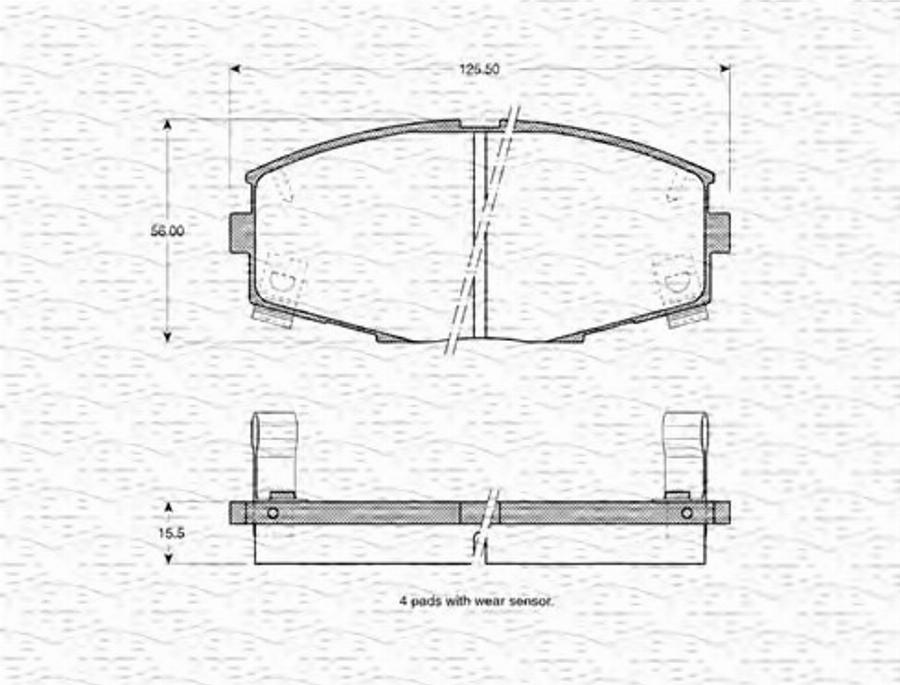 Magneti Marelli 363702160961 - Kit pastiglie freno, Freno a disco autozon.pro