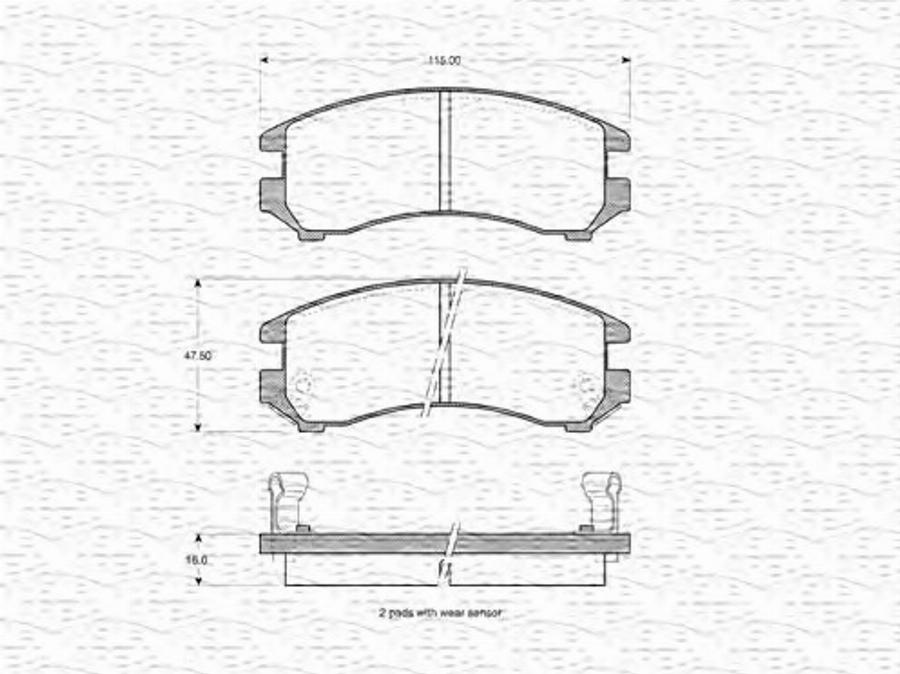 Magneti Marelli 363702160963 - Kit pastiglie freno, Freno a disco autozon.pro