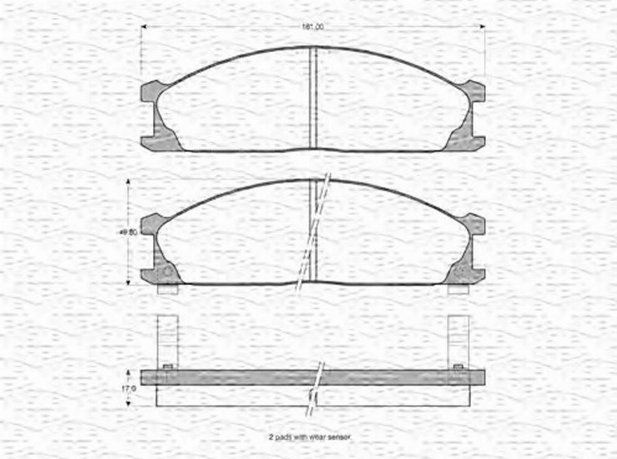 Magneti Marelli 363702160906 - Kit pastiglie freno, Freno a disco autozon.pro