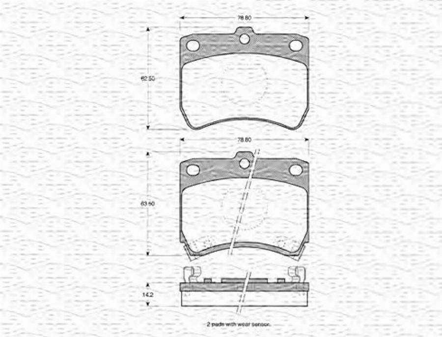 Magneti Marelli 363702160911 - Kit pastiglie freno, Freno a disco autozon.pro