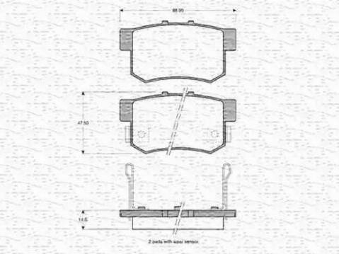 Magneti Marelli 363702160912 - Kit pastiglie freno, Freno a disco autozon.pro