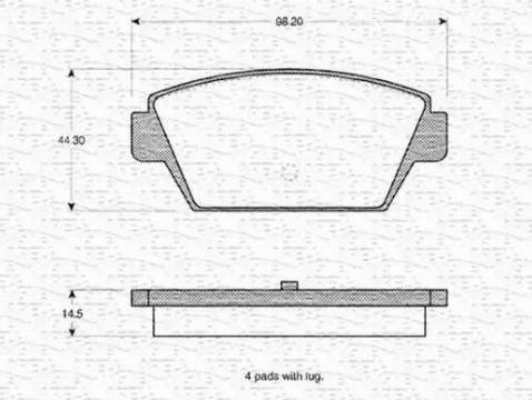 Magneti Marelli 363702160988 - Kit pastiglie freno, Freno a disco autozon.pro