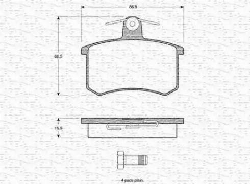 Magneti Marelli 363702160936 - Kit pastiglie freno, Freno a disco autozon.pro