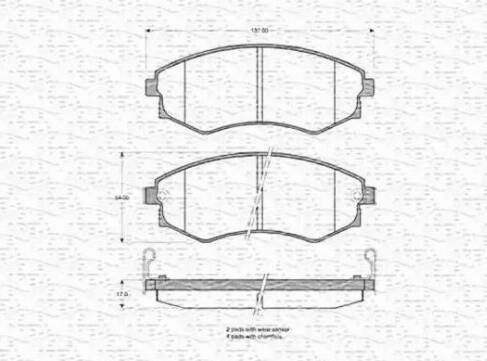 Magneti Marelli 363702160974 - Kit pastiglie freno, Freno a disco autozon.pro