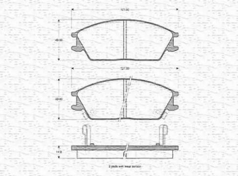 Magneti Marelli 363702160972 - Kit pastiglie freno, Freno a disco autozon.pro