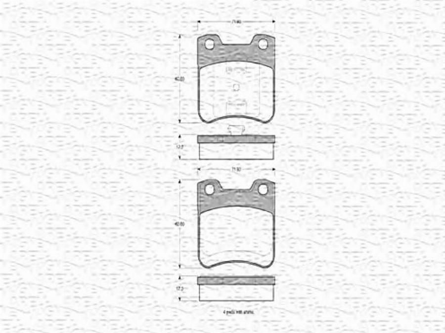 Magneti Marelli 363702160443 - Kit pastiglie freno, Freno a disco autozon.pro