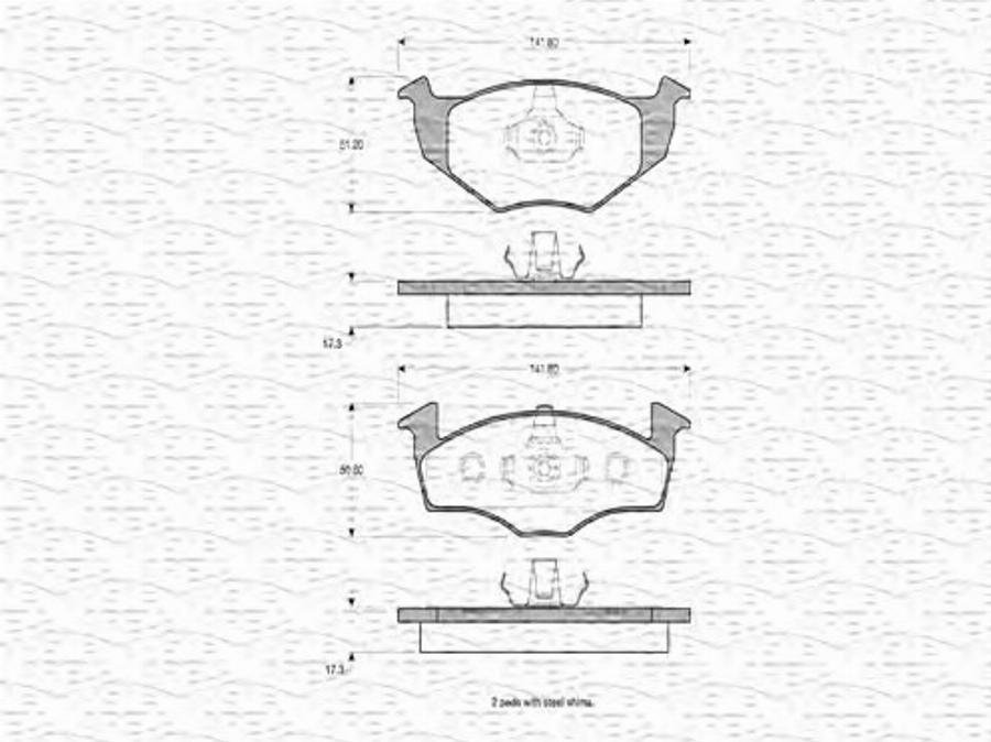 Magneti Marelli 363702160408 - Kit pastiglie freno, Freno a disco autozon.pro