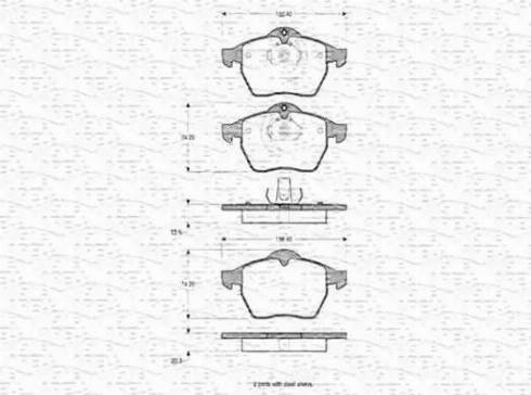 Magneti Marelli 363702160403 - Kit pastiglie freno, Freno a disco autozon.pro