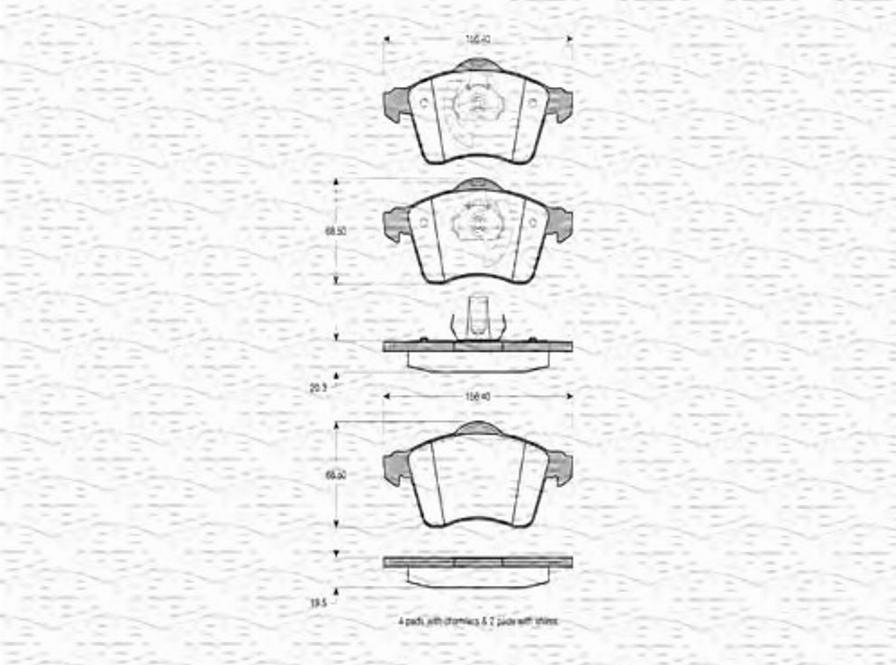 Magneti Marelli 363702160419 - Kit pastiglie freno, Freno a disco autozon.pro