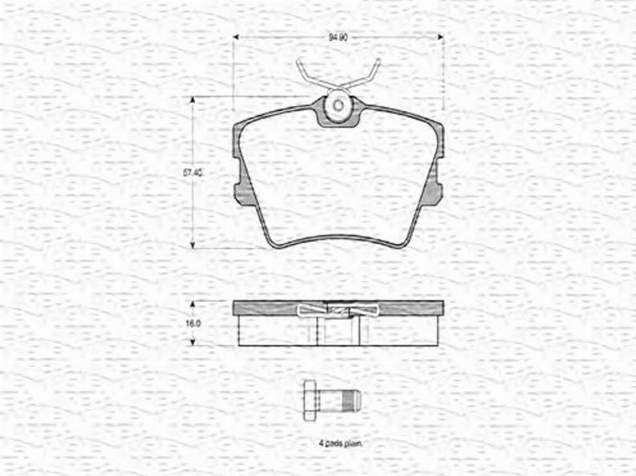 Magneti Marelli 363702160418 - Kit pastiglie freno, Freno a disco autozon.pro