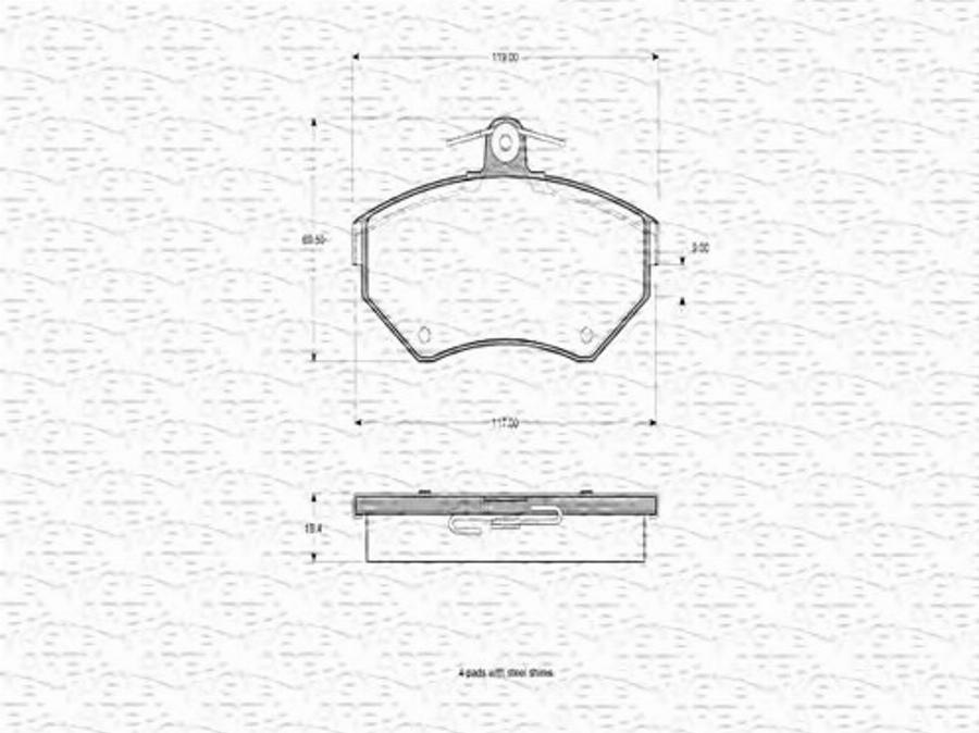 Magneti Marelli 363702160421 - Kit pastiglie freno, Freno a disco autozon.pro