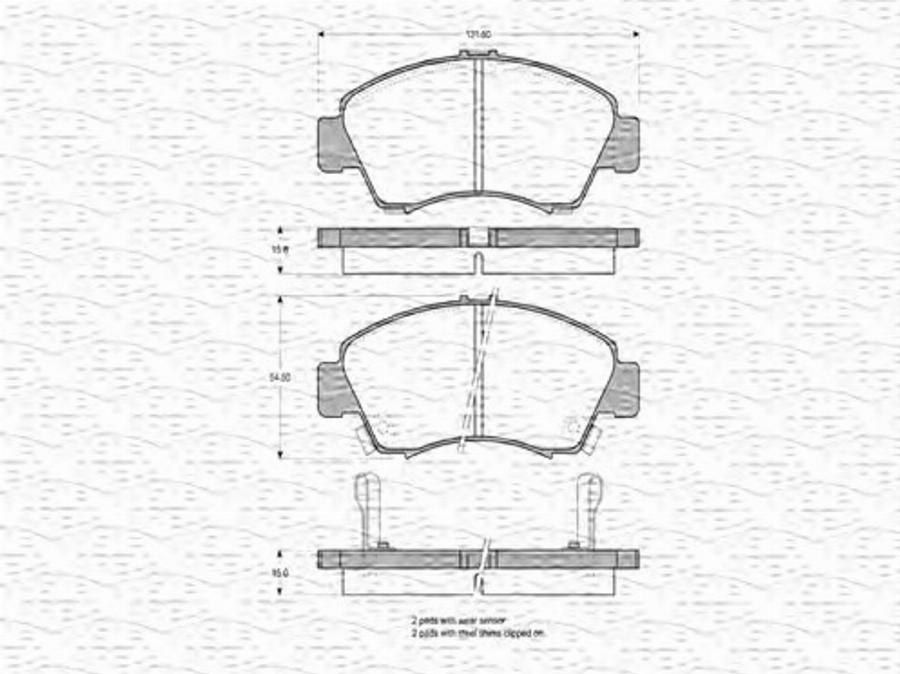 Magneti Marelli 363702160599 - Kit pastiglie freno, Freno a disco autozon.pro