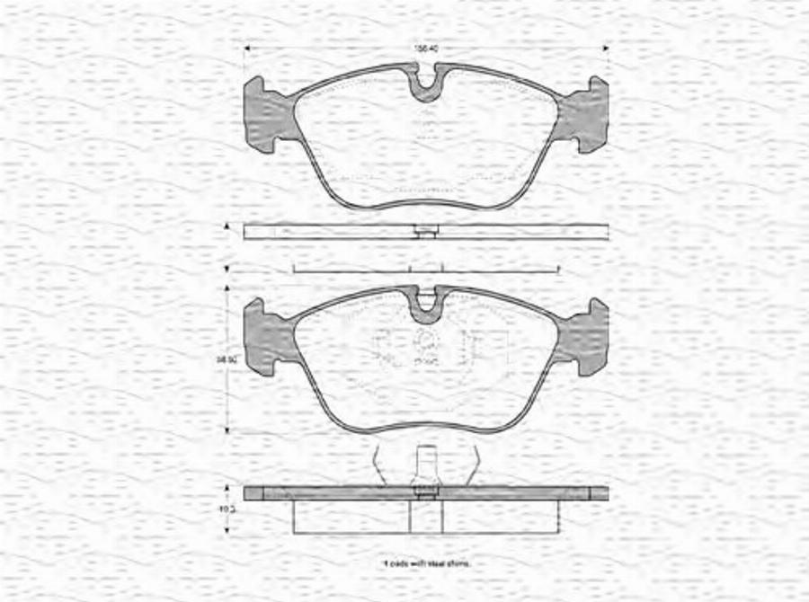 Magneti Marelli 363702160594 - Kit pastiglie freno, Freno a disco autozon.pro