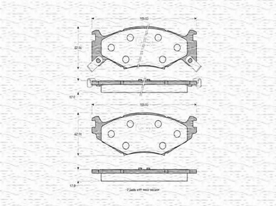 Magneti Marelli 363702160592 - Kit pastiglie freno, Freno a disco autozon.pro