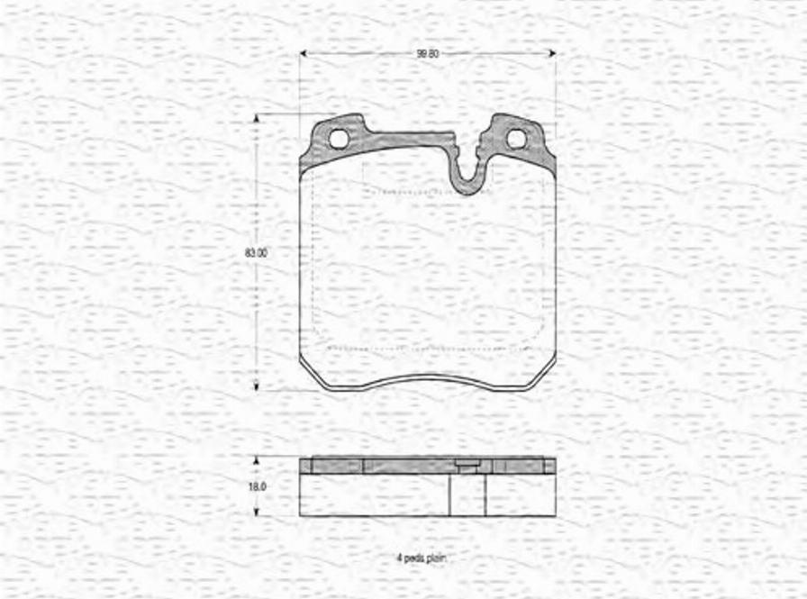 Magneti Marelli 363702160597 - Kit pastiglie freno, Freno a disco autozon.pro