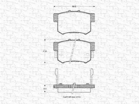 Magneti Marelli 363702160543 - Kit pastiglie freno, Freno a disco autozon.pro