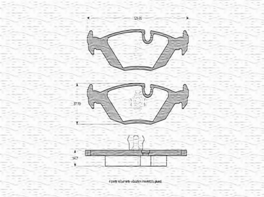 Magneti Marelli 363702160547 - Kit pastiglie freno, Freno a disco autozon.pro