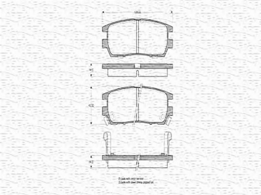 Magneti Marelli 363702160569 - Kit pastiglie freno, Freno a disco autozon.pro