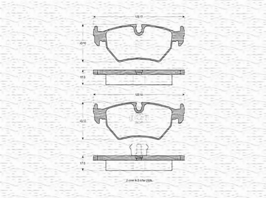 Magneti Marelli 363702160560 - Kit pastiglie freno, Freno a disco autozon.pro