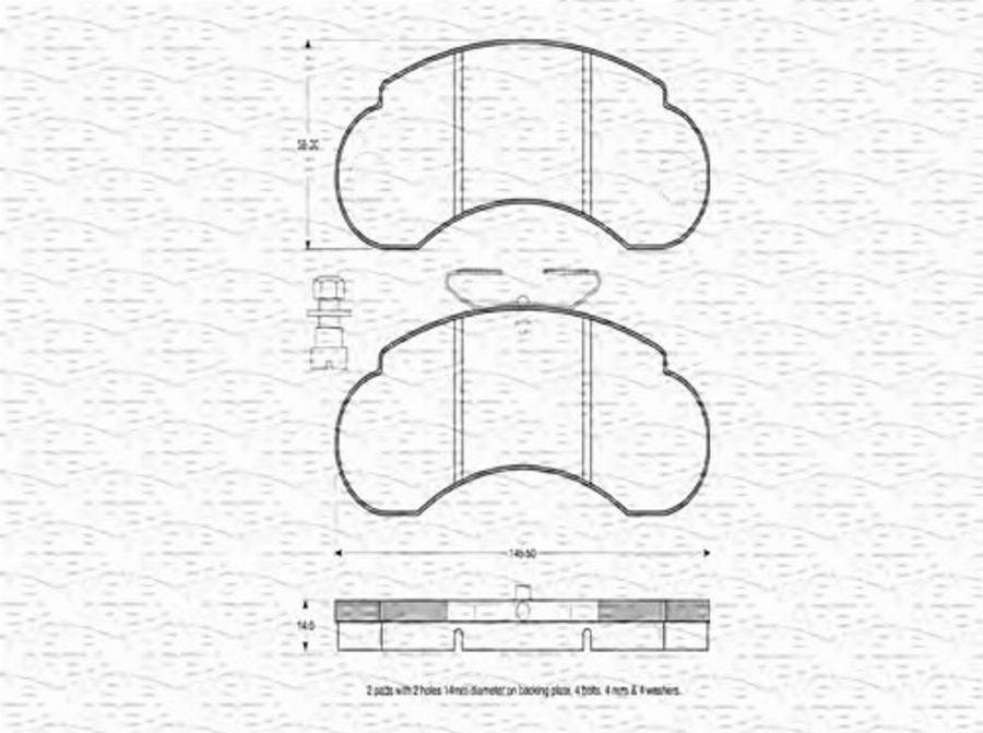 Magneti Marelli 363702160562 - Kit pastiglie freno, Freno a disco autozon.pro