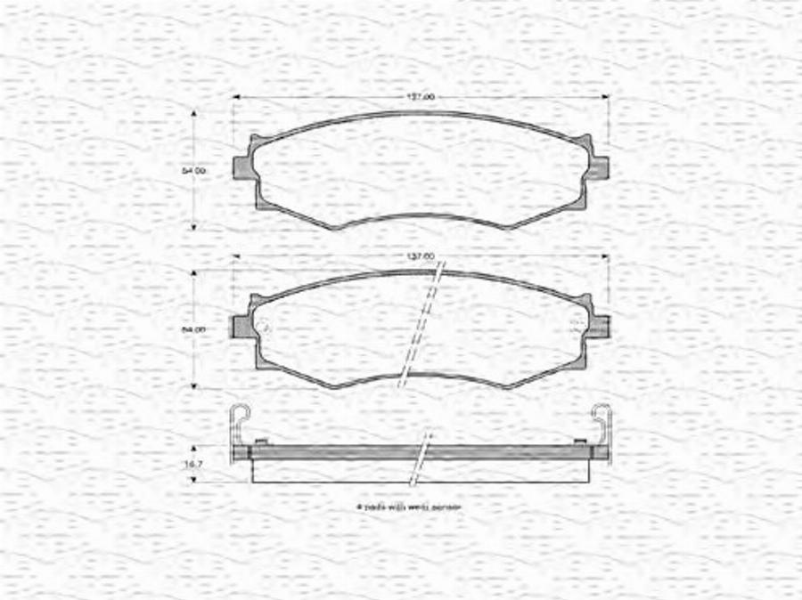 Magneti Marelli 363702160506 - Kit pastiglie freno, Freno a disco autozon.pro