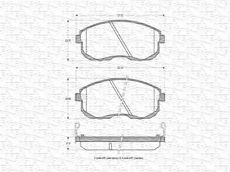 Magneti Marelli 363702160501 - Kit pastiglie freno, Freno a disco autozon.pro