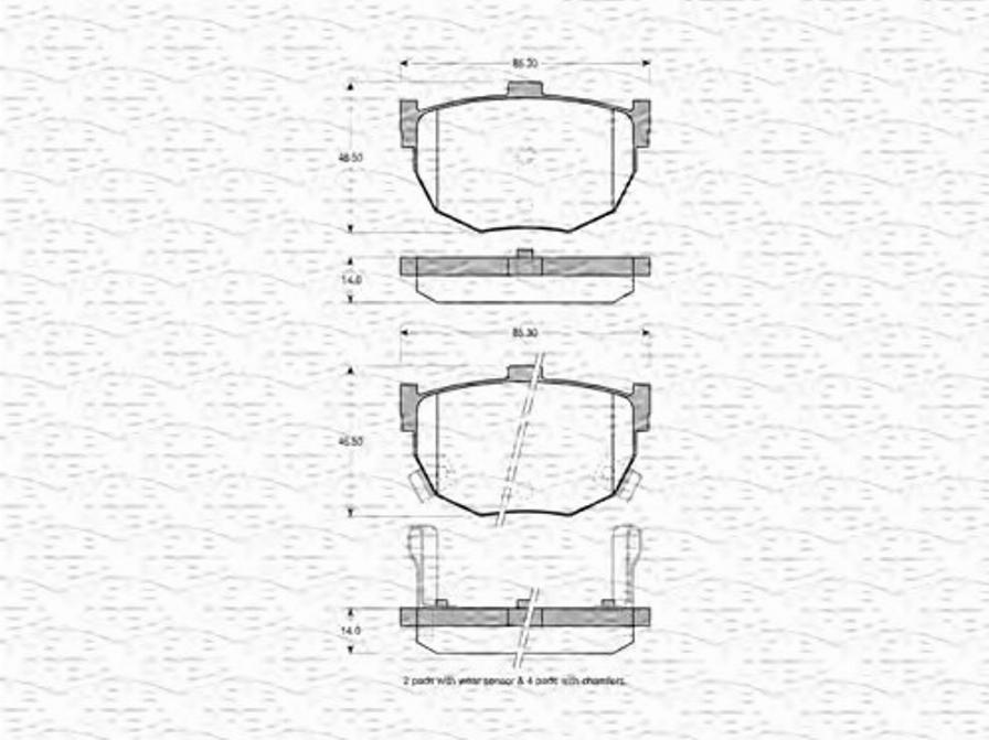 Magneti Marelli 363702160508 - Kit pastiglie freno, Freno a disco autozon.pro