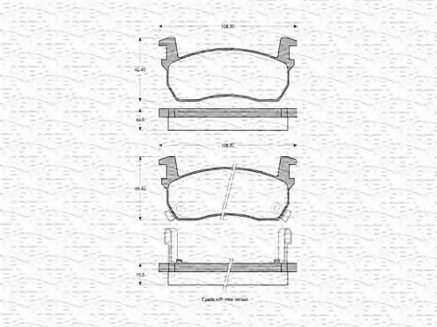 Magneti Marelli 363702160502 - Kit pastiglie freno, Freno a disco autozon.pro