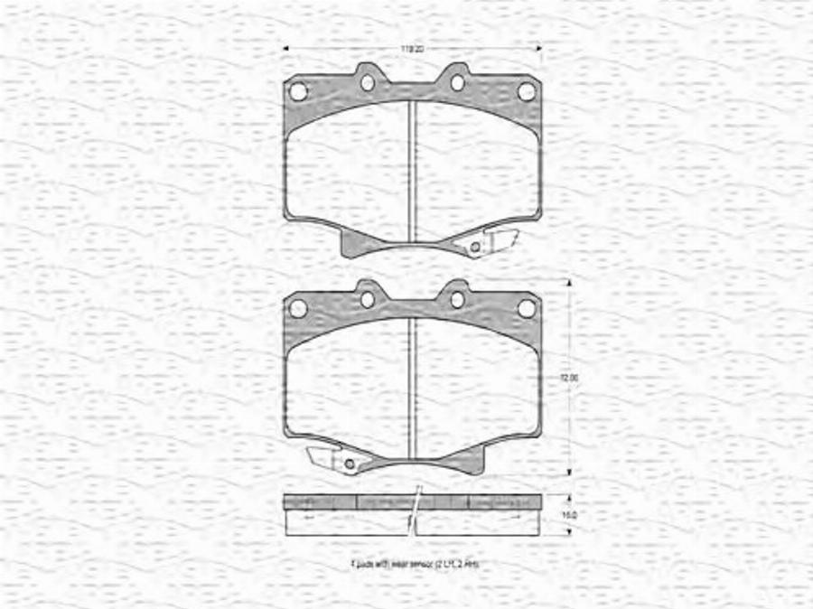 Magneti Marelli 363702160589 - Kit pastiglie freno, Freno a disco autozon.pro