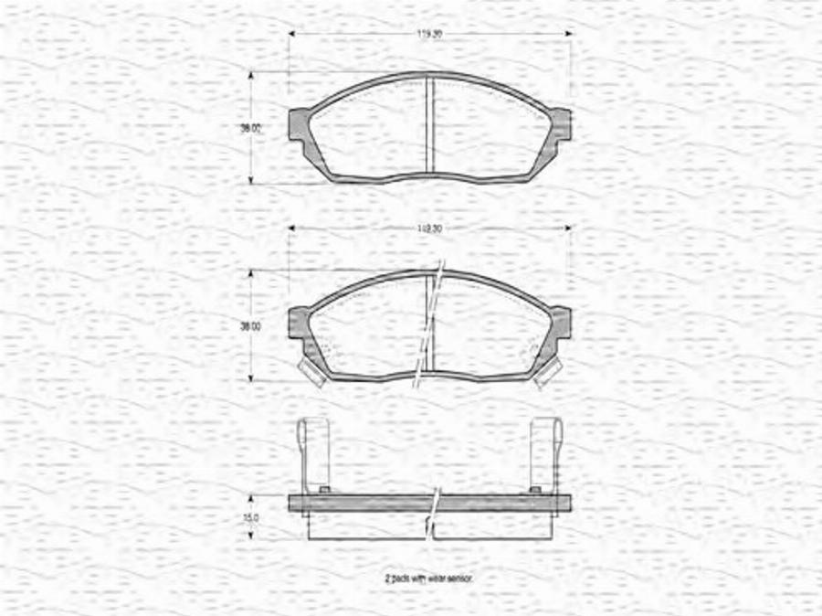 Magneti Marelli 363702160531 - Kit pastiglie freno, Freno a disco autozon.pro