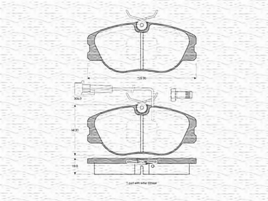 Magneti Marelli 363702160538 - Kit pastiglie freno, Freno a disco autozon.pro