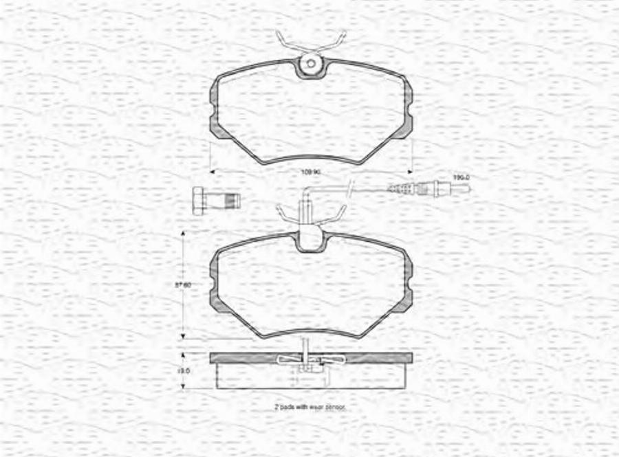 Magneti Marelli 363702160537 - Kit pastiglie freno, Freno a disco autozon.pro