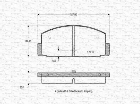 Magneti Marelli 363702160524 - Kit pastiglie freno, Freno a disco autozon.pro