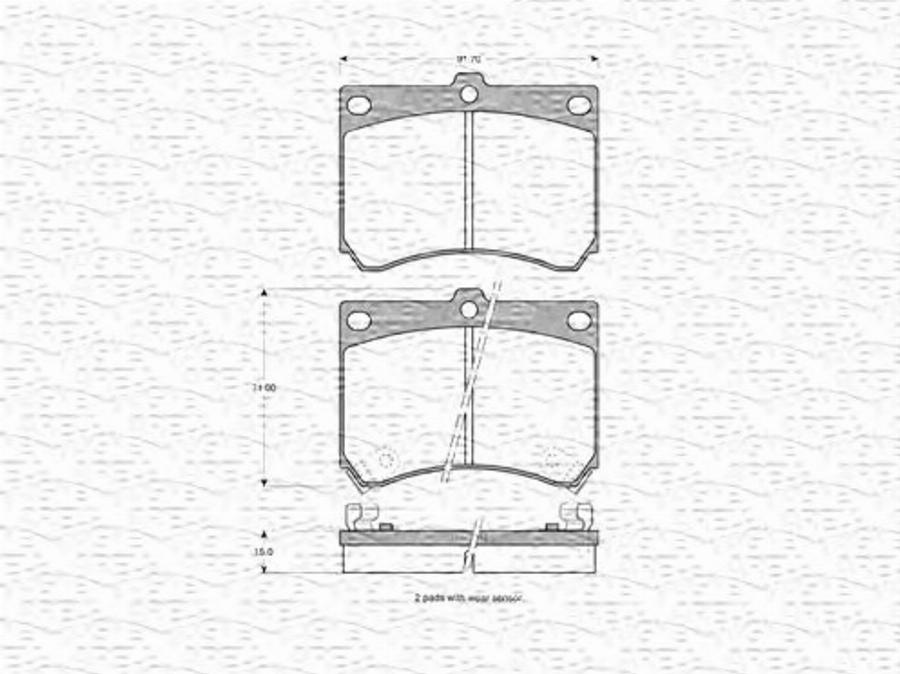 Magneti Marelli 363702160526 - Kit pastiglie freno, Freno a disco autozon.pro