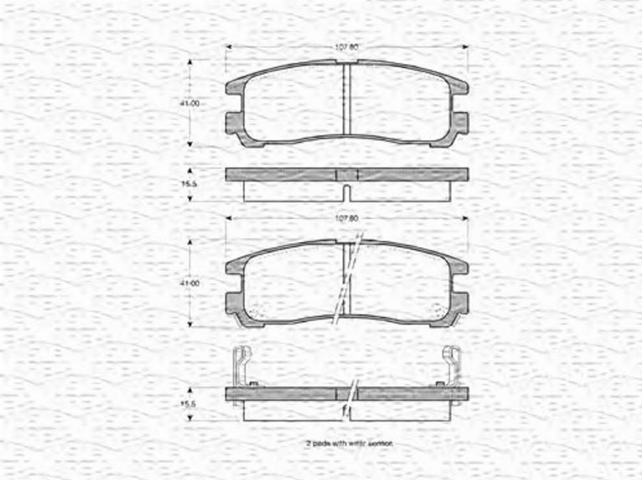 Magneti Marelli 363702160520 - Kit pastiglie freno, Freno a disco autozon.pro