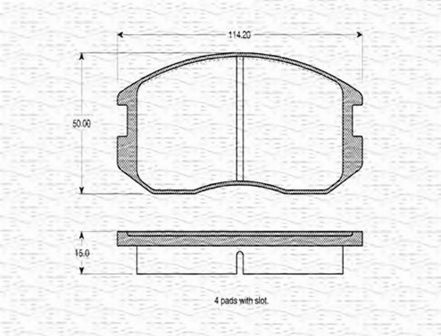 Magneti Marelli 363702160571 - Kit pastiglie freno, Freno a disco autozon.pro