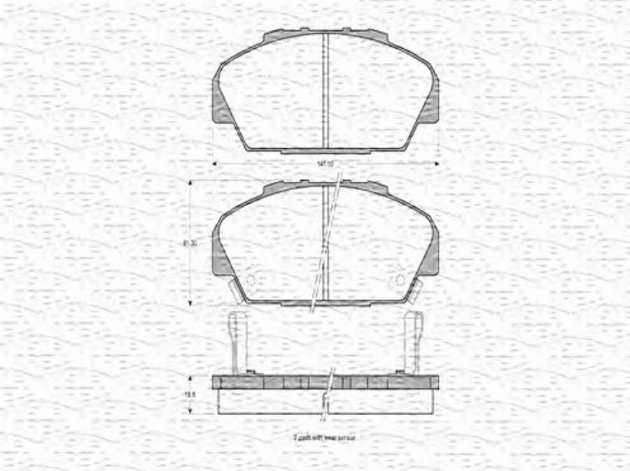 Magneti Marelli 363702160578 - Kit pastiglie freno, Freno a disco autozon.pro