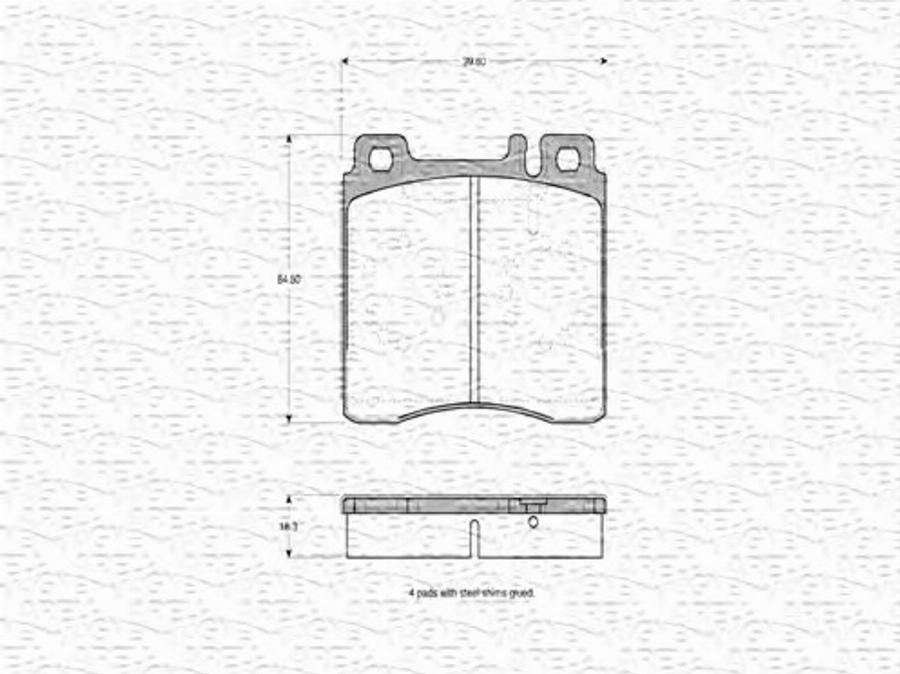 Magneti Marelli 363702160572 - Kit pastiglie freno, Freno a disco autozon.pro