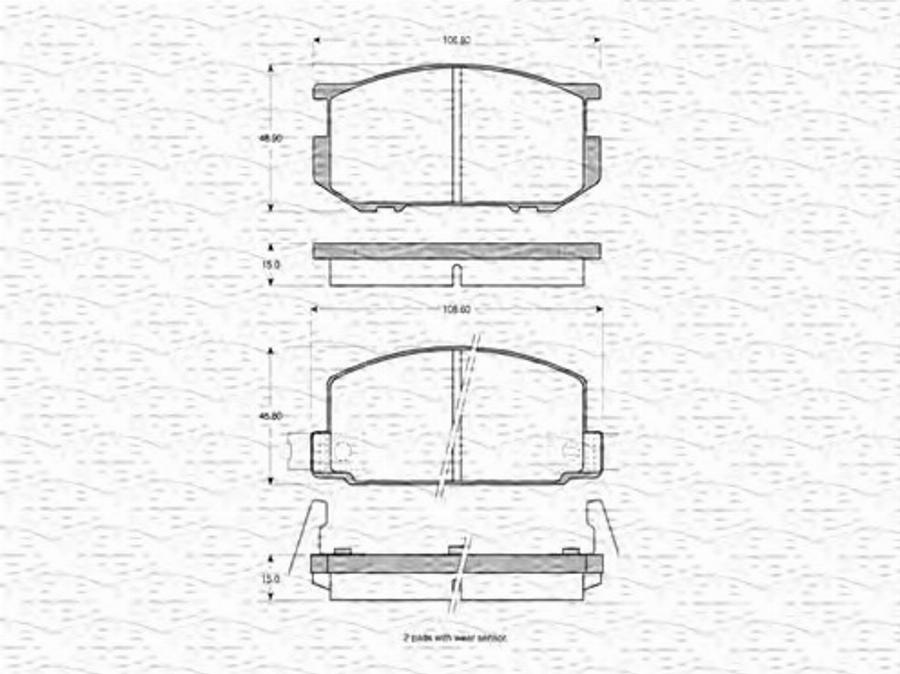 Magneti Marelli 363702160694 - Kit pastiglie freno, Freno a disco autozon.pro