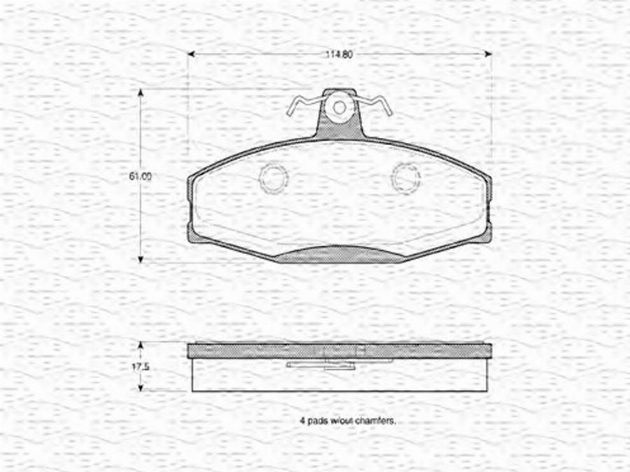 Magneti Marelli 363702160641 - Kit pastiglie freno, Freno a disco autozon.pro